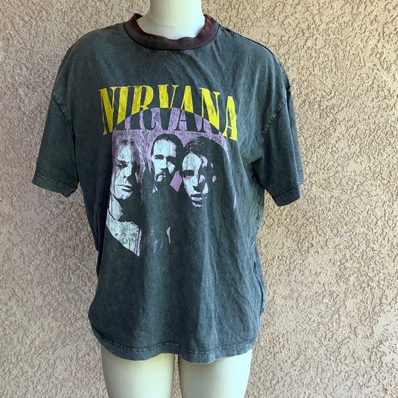 H&M Other - Nirvana distressed t-shirt washed grey Large XLarge EUC